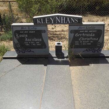 KLEYNHANS Louis Jacobus 1910-1984 &amp; Gertruida Christina 1911-2000