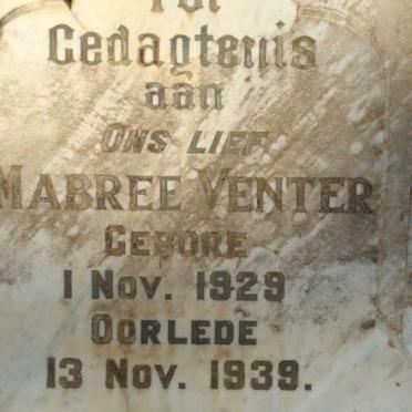 VENTER Mabree 1929-1939