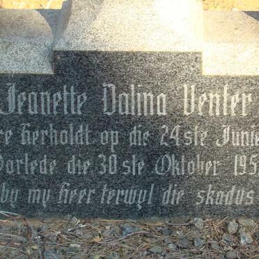 VENTER Jeanette Dalina nee HERHOLDT 1895-1952