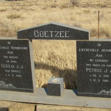 COETZEE Petrus J.J. 1916-1980 &amp; Cecilia J.J. KRUGEL 1908-