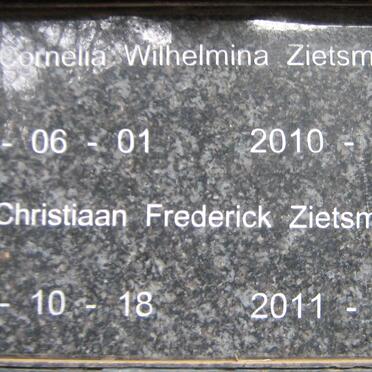 ZIETSMAN Christiaan Frederick 1925-2011 &amp; Cornelia Wilhelmina 1932-2010