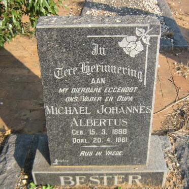BESTER Michael Johannes Albertus 1888-1961
