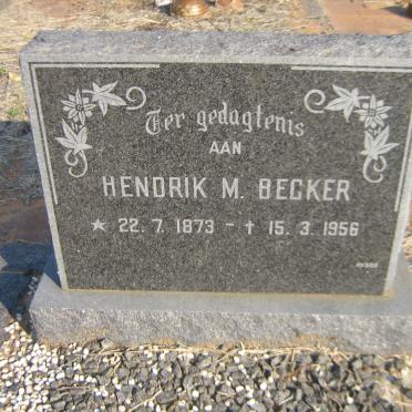 BECKER Hendrik M. 1873-1956