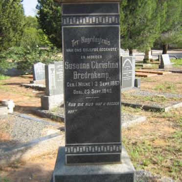 BREDENKAMP Susanna Christina nee MILNE 1867-1940