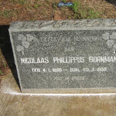 BORNMAN Nicolaas Phillippus 1886-1959