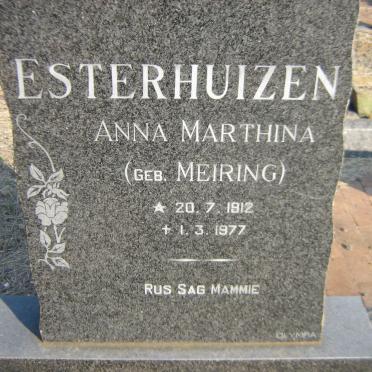 ESTERHUIZEN Anna Marthina nee MEIRING 1912-1977