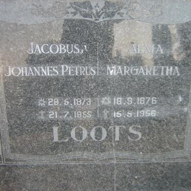 LOOTS Jacobus Johannes Petrus 1873-1955 &amp; Alma Margaretha 1876-1956