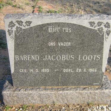 LOOTS Barend Jacobus 1885-1966