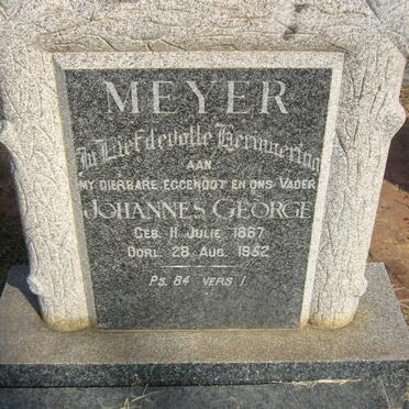 MEYER Johannes George 1867-1952
