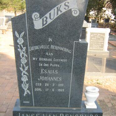 RENSBURG Esaias Johannes, Janse van 1891-1969