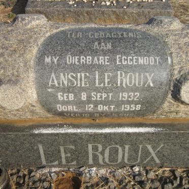 ROUX Ansie, le 1932-1958