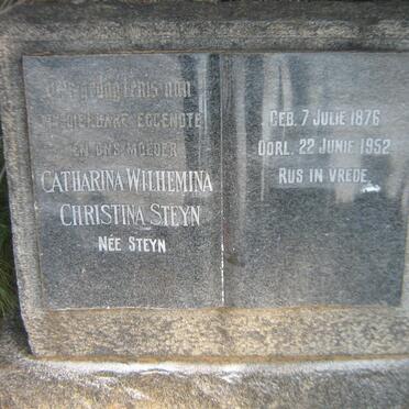 STEYN Catharina Wilhelmina Christina nee STEYN 1876-1952