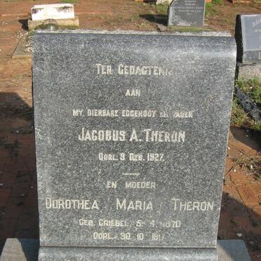 THERON Jacobus A. -1927 &amp; Dorothea Maria GRIESEL 1870-1917