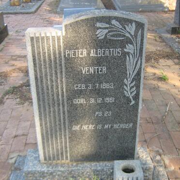 VENTER Pieter Albertus 1883-1961