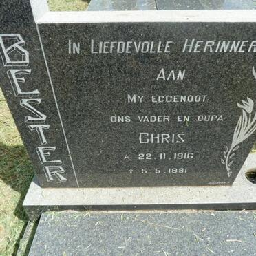 BESTER Chris 1916-1981