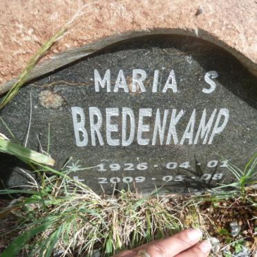 BREDENKAMP Maria S. 1926-2009