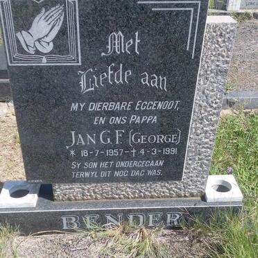 BENDER Jan G.F. 1957-1991
