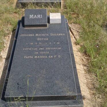 BOTHA Johanna Magrita Susanna 1981-1981