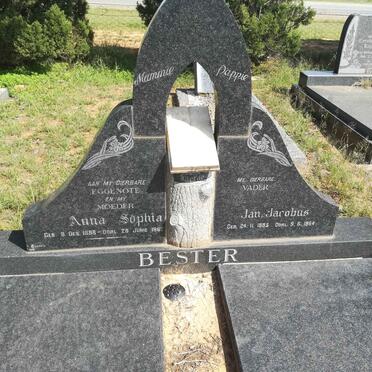 BESTER Jan Jacobus 1885-1964 &amp; Anna Sophia 1888-1962