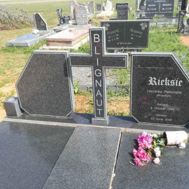 BLIGNAUT Hendrika Petronella nee BROODRYK 1944-2006