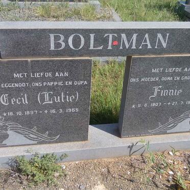 BOLTMAN Cecil 1897-1965 &amp; Finnie 1907-1982