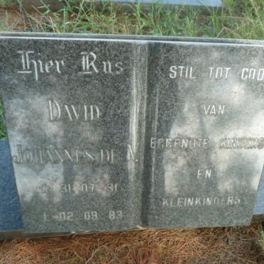 BRAND David Johannes de V. 1931-1983