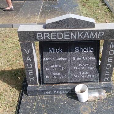 BREDENKAMP Michiel Johan 1934-2010 &amp; Elsie Cecelia 1937-1998