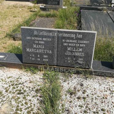 CLAASSENS Willem Johannes 1919-1992 &amp; Maria Margaretha 1921-2003