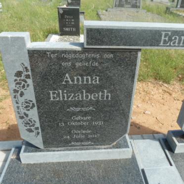 EARLE Anna Elizabeth 1931-2017