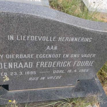 FOURIE Coenraad Frederick 1895-1965