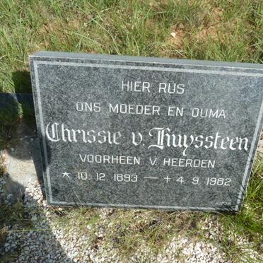 HUYSSTEEN Chrissie, van voorheen V. HEERDEN 1893-1982