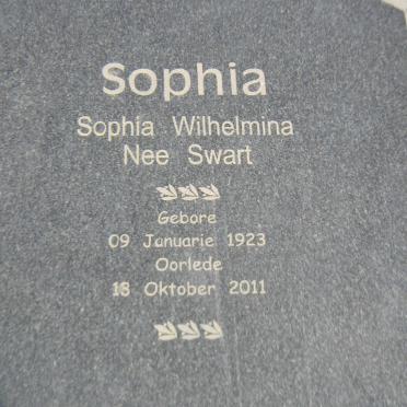 JOUBERT Sophia Wilhelmina nee SWART 1923-2011