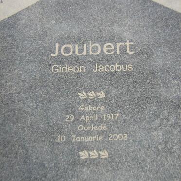 JOUBERT Gideon Jacobus 1917-2003