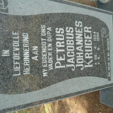 KRUGER Petrus Jacobus Johannes 1934-1992