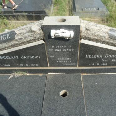 KOTZEE Nicolaas Jacobus 1915-1978 &amp; Helena Dorothea VAN ZYL 1919-1992