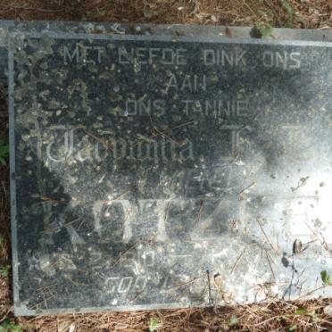 KOTZEE Jacomina F.E. 1910-????