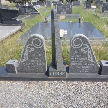 LUBBE Willem Frederik 1910- &amp; Gertruida Johanna CILLIERS 1912-1991
