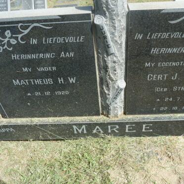 MAREE Mattheus H.W. 1920- &amp; Gert J. STRAUSS 1914-1977