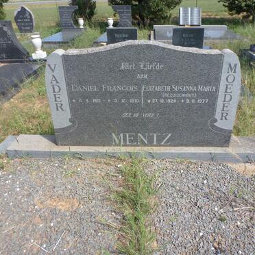 MENTZ Daniel Francois 1921-1970 &amp; Elizabeth Susanna Maria BEZUIDENHOUT 1924-1977