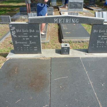 MEIRING Hermanus Louis 1909-1994 &amp; Maria L.J. 1909-2007