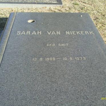 NIEKERK Sarah, van nee SMIT 1909-1973