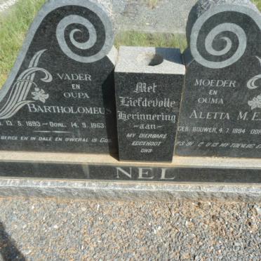 NEL Bartholomeus 1893-1963 &amp; Aletta M.E. BOUWER 1894-1970