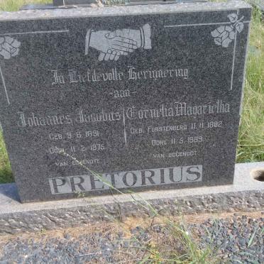 PRETORIUS Johannes Jacobus 1891-1975 &amp; Cornelia Magarietha FURSTENBERG 1882-1969