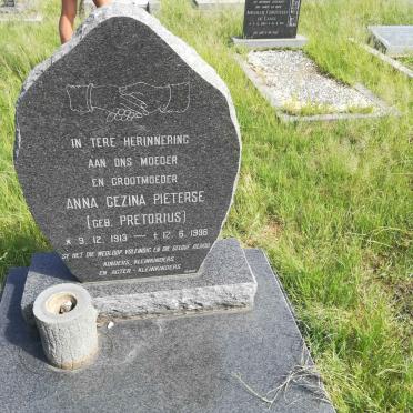 PIETERSE Anna Gezina nee PRETORIUS 1913-1996