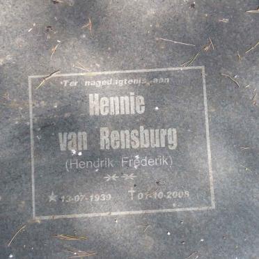 RENSBURG Hendrik Frederik, Janse van 1907-1993 &amp; Maria Elizabeth FERREIRA 1911-2004