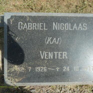 VENTER Gabriel Nicolaas 1926-1977