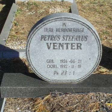 VENTER Petrus Stefanus 1926-1992