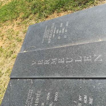 VERMEULEN Jan Gabriël 1924-2000 &amp;  Sophia Cecilia MEINTJES 1928-2013