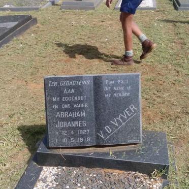 VYVER Abraham Johannes, v.d. 1927-1979