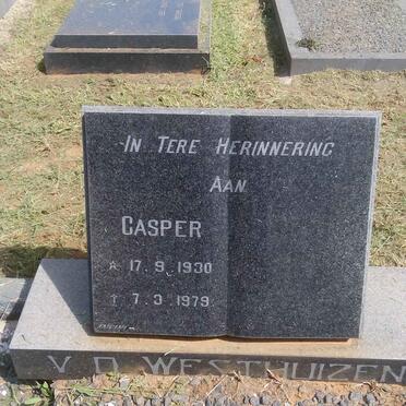 WESTHUIZEN Casper, v.d. 1930-1979
